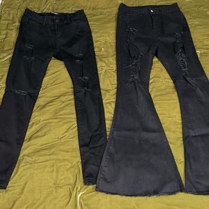 Women’s Size 9/Medium Destroyed Jeans, Bell Bottom & Skinny